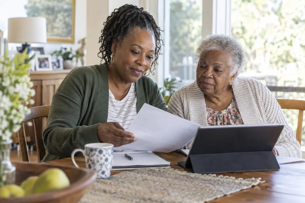 Senior discussing Medicare options